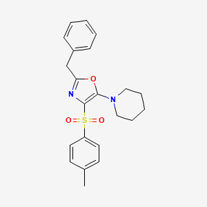 1-[2-Benzyl-4-(4-methylbenzenesulfonyl)-1,3-oxazol-5-yl]piperidine