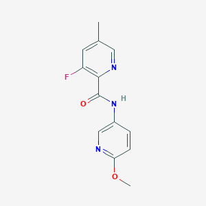 molecular formula C13H12FN3O2 B2508367 3-fluoro-N-(6-methoxypyridin-3-yl)-5-methylpyridine-2-carboxamide CAS No. 2415600-38-1