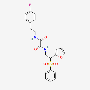 N1-(4-fluorophenethyl)-N2-(2-(furan-2-yl)-2-(phenylsulfonyl)ethyl)oxalamide