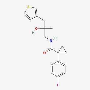 1-(4-fluorophenyl)-N-[2-hydroxy-2-methyl-3-(thiophen-3-yl)propyl]cyclopropane-1-carboxamide