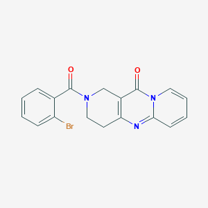 molecular formula C18H14BrN3O2 B2508376 2-(2-Bromobenzoyl)-3,4-dihydro-1H-dipyrido[1,2-a:4',3'-d]pyrimidin-11(2H)-on CAS No. 2034550-22-4