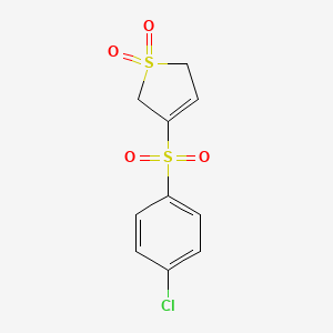 molecular formula C10H9ClO4S2 B2508378 3-(4-Chlorophenyl)sulfonyl-2,5-dihydrothiophene 1,1-dioxide CAS No. 339008-19-4