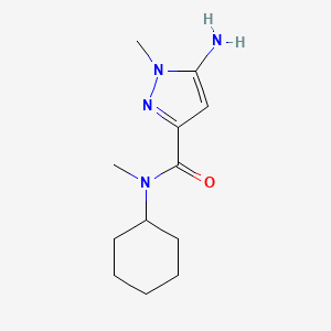 molecular formula C12H20N4O B2508382 5-amino-N-cyclohexyl-N,1-dimethyl-1H-pyrazole-3-carboxamide CAS No. 1310221-40-9