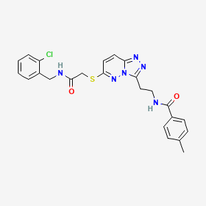 N-(2-(6-((2-((2-chlorobenzyl)amino)-2-oxoethyl)thio)-[1,2,4]triazolo[4,3-b]pyridazin-3-yl)ethyl)-4-methylbenzamide