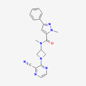 B2508390 N-[1-(3-Cyanopyrazin-2-yl)azetidin-3-yl]-N,2-dimethyl-5-phenylpyrazole-3-carboxamide CAS No. 2380078-50-0