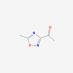 molecular formula C5H6N2O2 B2508395 1-(5-Methyl-1,2,4-oxadiazol-3-yl)ethanone CAS No. 861334-81-8