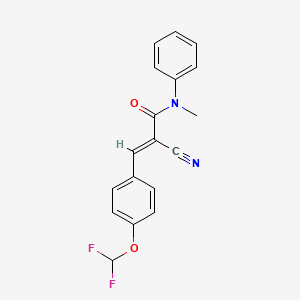 B2508403 (E)-2-cyano-3-[4-(difluoromethoxy)phenyl]-N-methyl-N-phenylprop-2-enamide CAS No. 326024-11-7