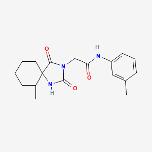 B2508407 2-{6-methyl-2,4-dioxo-1,3-diazaspiro[4.5]decan-3-yl}-N-(3-methylphenyl)acetamide CAS No. 848288-79-9