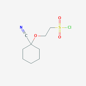 molecular formula C9H14ClNO3S B2508409 2-((1-Cyanocyclohexyl)oxy)ethane-1-sulfonyl chloride CAS No. 2219419-38-0