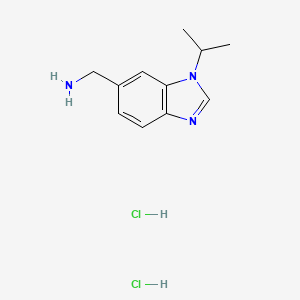 [1-(propan-2-yl)-1H-1,3-benzodiazol-6-yl]methanamine dihydrochloride