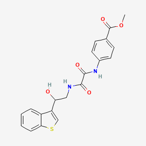 molecular formula C20H18N2O5S B2508454 4-(2-((2-(苯并[b]噻吩-3-基)-2-羟乙基)氨基)-2-氧代乙酰胺)苯甲酸甲酯 CAS No. 2034408-05-2