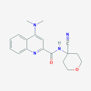 molecular formula C18H20N4O2 B2508456 N-(4-Cyanooxan-4-yl)-4-(dimethylamino)quinoline-2-carboxamide CAS No. 2194309-24-3