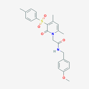 2-(4,6-dimethyl-2-oxo-3-tosylpyridin-1(2H)-yl)-N-(4-methoxybenzyl)acetamide