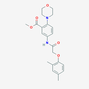 molecular formula C22H26N2O5 B250847 Methyl 5-{[(2,4-dimethylphenoxy)acetyl]amino}-2-(4-morpholinyl)benzoate 