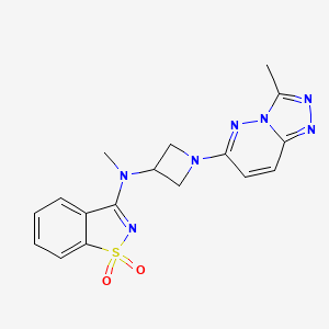 molecular formula C17H17N7O2S B2508471 3-[甲基（1-{3-甲基-[1,2,4]三唑并[4,3-b]哒嗪-6-基}氮杂环丁-3-基）氨基]-1lambda6,2-苯并噻唑-1,1-二酮 CAS No. 2202171-24-0