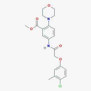 molecular formula C21H23ClN2O5 B250848 Methyl 5-{[(4-chloro-3-methylphenoxy)acetyl]amino}-2-(4-morpholinyl)benzoate 