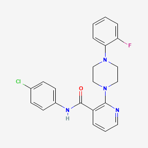 molecular formula C22H20ClFN4O B2508481 N-(4-chlorophenyl)-2-[4-(2-fluorophenyl)piperazin-1-yl]pyridine-3-carboxamide CAS No. 339011-43-7