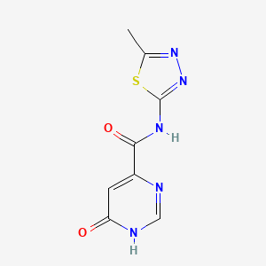 molecular formula C8H7N5O2S B2508489 6-羟基-N-(5-甲基-1,3,4-噻二唑-2-基)嘧啶-4-甲酰胺 CAS No. 2034578-12-4