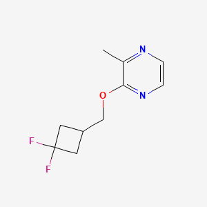 molecular formula C10H12F2N2O B2508492 2-[(3,3-Difluorocyclobutyl)methoxy]-3-methylpyrazine CAS No. 2202458-92-0