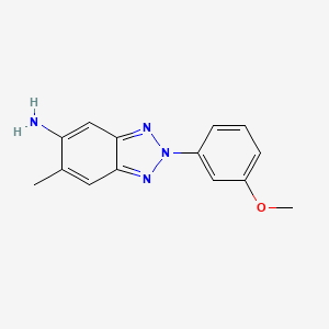 molecular formula C14H14N4O B2508493 2-(3-methoxyphenyl)-6-methyl-2H-benzo[d][1,2,3]triazol-5-amine CAS No. 848752-87-4