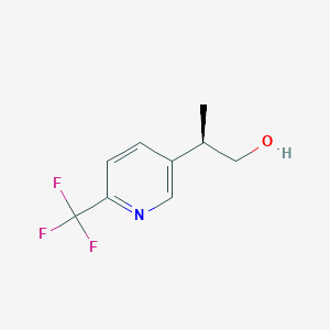 molecular formula C9H10F3NO B2508496 (2R)-2-[6-(Trifluoromethyl)pyridin-3-yl]propan-1-ol CAS No. 2248174-22-1