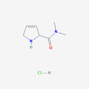 molecular formula C7H13ClN2O B2508505 N,N-Dimethyl-2,5-dihydro-1H-pyrrole-2-carboxamide;hydrochloride CAS No. 2503203-00-5