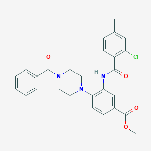 Methyl 4-(4-benzoyl-1-piperazinyl)-3-[(2-chloro-4-methylbenzoyl)amino]benzoate