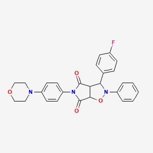 3-(4-fluorophenyl)-5-(4-morpholinophenyl)-2-phenyldihydro-2H-pyrrolo[3,4-d]isoxazole-4,6(5H,6aH)-dione