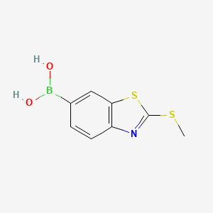 molecular formula C8H8BNO2S2 B2508511 [2-(Methylsulfanyl)-1,3-benzothiazol-6-yl]boronic acid CAS No. 2377609-84-0