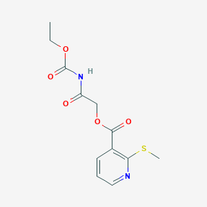 molecular formula C12H14N2O5S B2508513 [2-(Ethoxycarbonylamino)-2-oxoethyl] 2-methylsulfanylpyridine-3-carboxylate CAS No. 878470-11-2