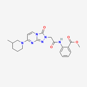 methyl 2-({[7-(3-methylpiperidin-1-yl)-3-oxo[1,2,4]triazolo[4,3-a]pyrimidin-2(3H)-yl]acetyl}amino)benzoate