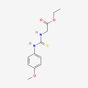molecular formula C12H16N2O3S B2508522 Ethyl 2-{[(4-methoxyanilino)carbothioyl]amino}acetate CAS No. 320422-84-2