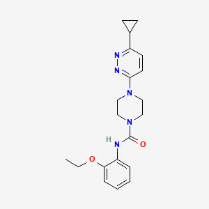 molecular formula C20H25N5O2 B2508529 4-(6-环丙基哒嗪-3-基)-N-(2-乙氧苯基)哌嗪-1-甲酰胺 CAS No. 2034428-36-7