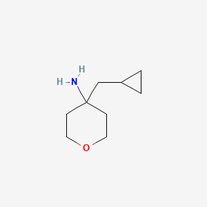 molecular formula C9H17NO B2508556 4-(Cyclopropylmethyl)oxan-4-amine CAS No. 1385696-35-4