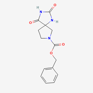 benzyl 2,4-Dioxo-1,3,7-triazaspiro[4.4]nonane-7-carboxylate
