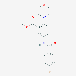 molecular formula C19H19BrN2O4 B250856 Methyl 5-[(4-bromobenzoyl)amino]-2-(4-morpholinyl)benzoate 