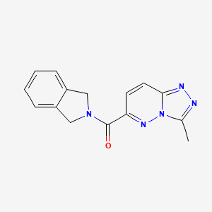 molecular formula C15H13N5O B2508562 1,3-Dihydroisoindol-2-yl-(3-methyl-[1,2,4]triazolo[4,3-b]pyridazin-6-yl)methanone CAS No. 2415468-32-3