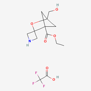 Ethyl 1-(hydroxymethyl)spiro[2-oxabicyclo[2.1.1]hexane-3,3'-azetidine]-4-carboxylate;2,2,2-trifluoroacetic acid