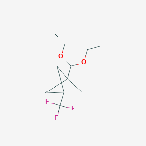 molecular formula C11H17F3O2 B2508571 1-(二乙氧基甲基)-3-(三氟甲基)双环[1.1.1]戊烷 CAS No. 1706452-74-5