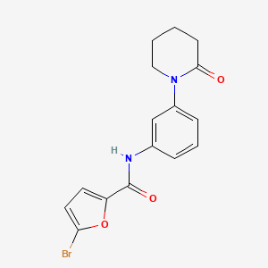 molecular formula C16H15BrN2O3 B2508573 5-bromo-N-(3-(2-oxopiperidin-1-yl)phenyl)furan-2-carboxamide CAS No. 941919-19-3