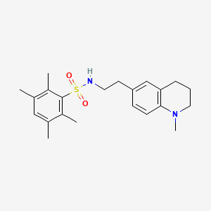 molecular formula C22H30N2O2S B2508581 2,3,5,6-tetramethyl-N-(2-(1-methyl-1,2,3,4-tetrahydroquinolin-6-yl)ethyl)benzenesulfonamide CAS No. 946363-53-7