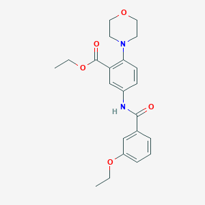 molecular formula C22H26N2O5 B250859 Ethyl 5-[(3-ethoxybenzoyl)amino]-2-(4-morpholinyl)benzoate 