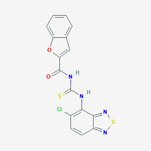 molecular formula C16H9ClN4O2S2 B250860 N-[(5-chloro-2,1,3-benzothiadiazol-4-yl)carbamothioyl]-1-benzofuran-2-carboxamide 