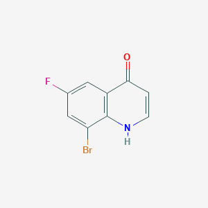 molecular formula C9H5BrFNO B2508607 8-Bromo-6-fluoroquinolin-4-ol CAS No. 1019016-29-5