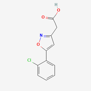 molecular formula C11H8ClNO3 B2508612 2-[5-(2-Chlorophenyl)-1,2-oxazol-3-yl]acetic acid CAS No. 2361645-82-9