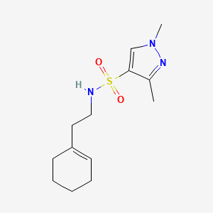 molecular formula C13H21N3O2S B2508618 N-(2-(cyclohex-1-en-1-yl)ethyl)-1,3-dimethyl-1H-pyrazole-4-sulfonamide CAS No. 899242-41-2