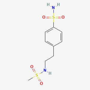 molecular formula C9H14N2O4S2 B2508623 4-{2-[(Methylsulfonyl)amino]ethyl}benzenesulfonamide CAS No. 349625-76-9