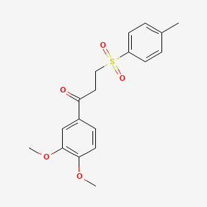 molecular formula C18H20O5S B2508627 1-(3,4-Dimethoxyphenyl)-3-[(4-methylphenyl)sulfonyl]-1-propanone CAS No. 477334-33-1