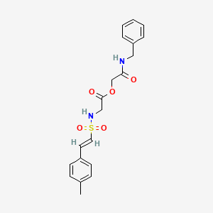 molecular formula C20H22N2O5S B2508629 (Benzylcarbamoyl)methyl 2-[2-(4-methylphenyl)ethenesulfonamido]acetate CAS No. 874592-58-2