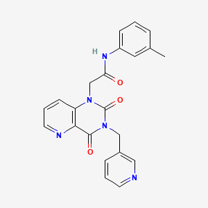molecular formula C22H19N5O3 B2508630 2-(2,4-dioxo-3-(pyridin-3-ylmethyl)-3,4-dihydropyrido[3,2-d]pyrimidin-1(2H)-yl)-N-(m-tolyl)acetamide CAS No. 941901-81-1